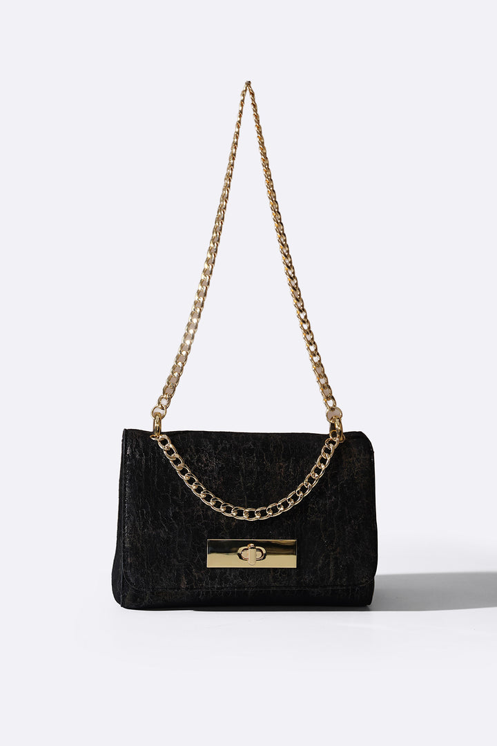 BLACK MIDNIGHT BAG IN GENUINE SUEDE