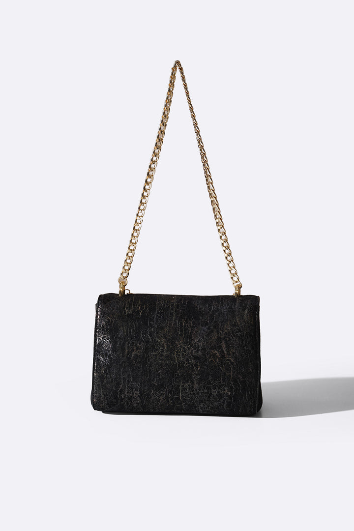 BLACK MIDNIGHT BAG IN GENUINE SUEDE