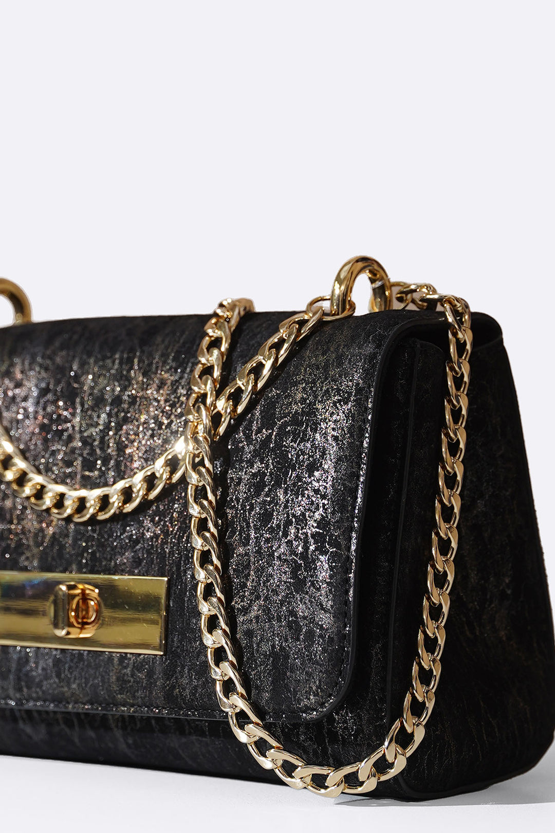 BLACK MIDNIGHT BAG IN GENUINE SUEDE