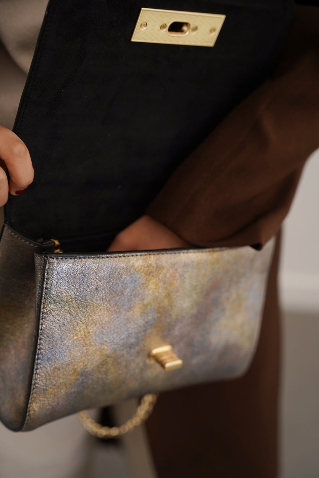 MULTI MERMAID BAG IN GENUINE LEATHER