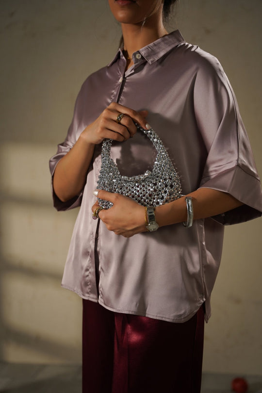 SILVER COCKTAIL CLUTCH