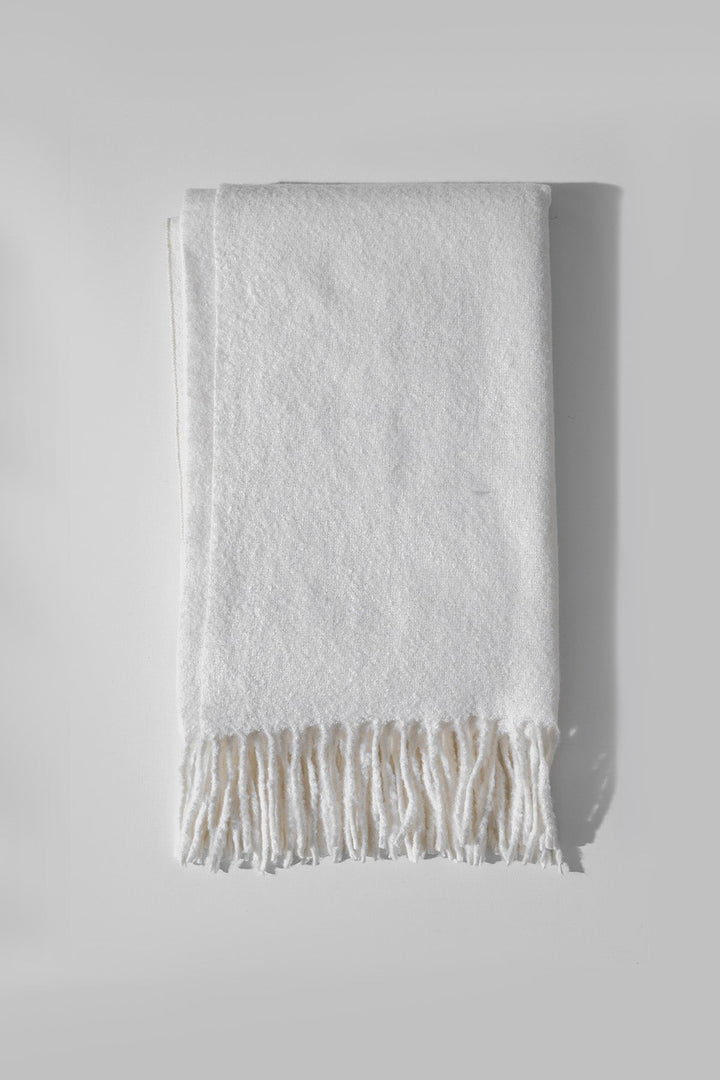OFF WHITE PLUSH WRAP CAPE
