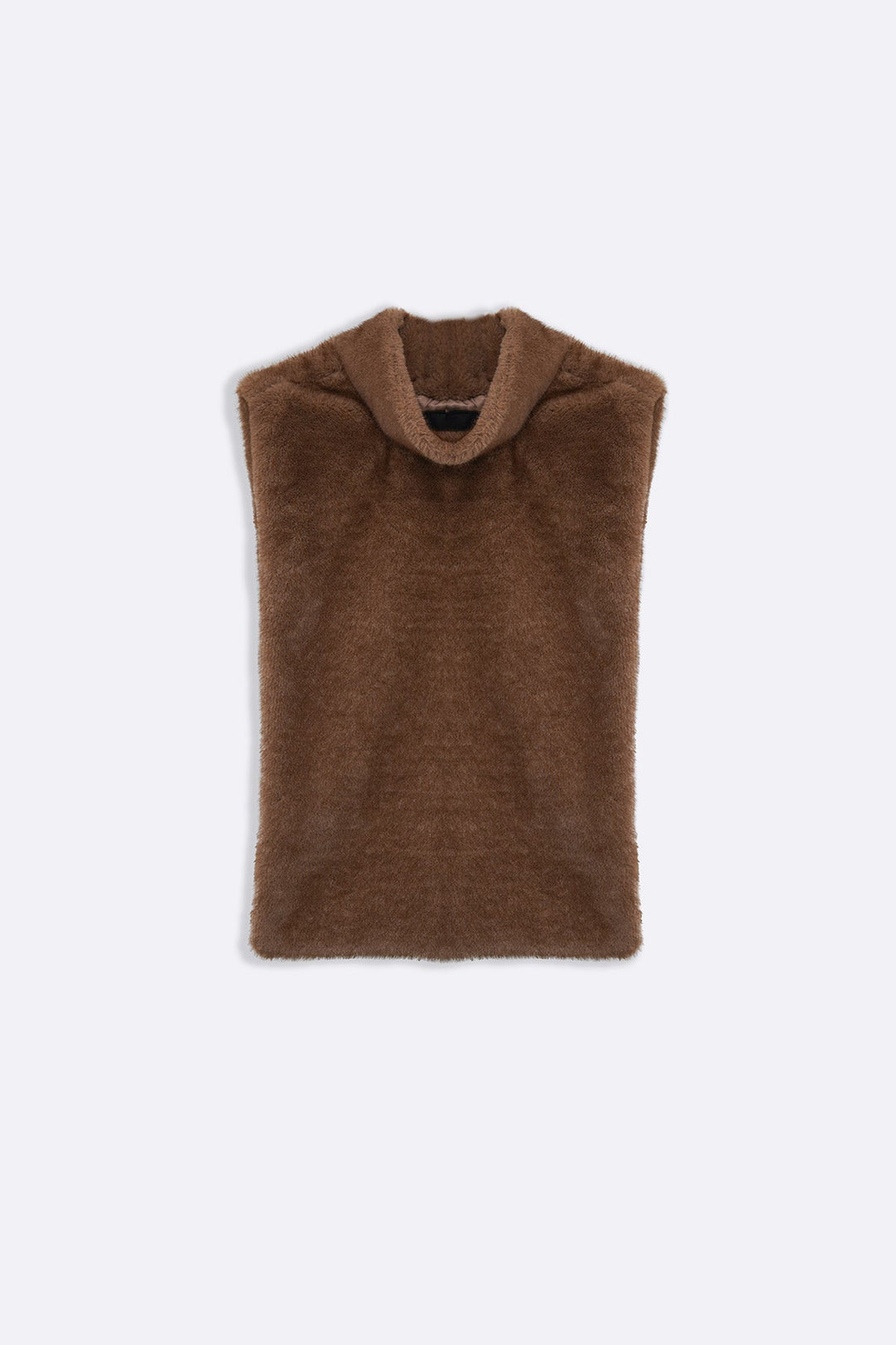 KHAKI FAUX FUR WARMER