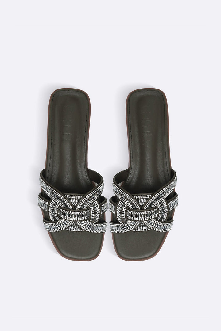CRYSTAL STUDDED SLIDES