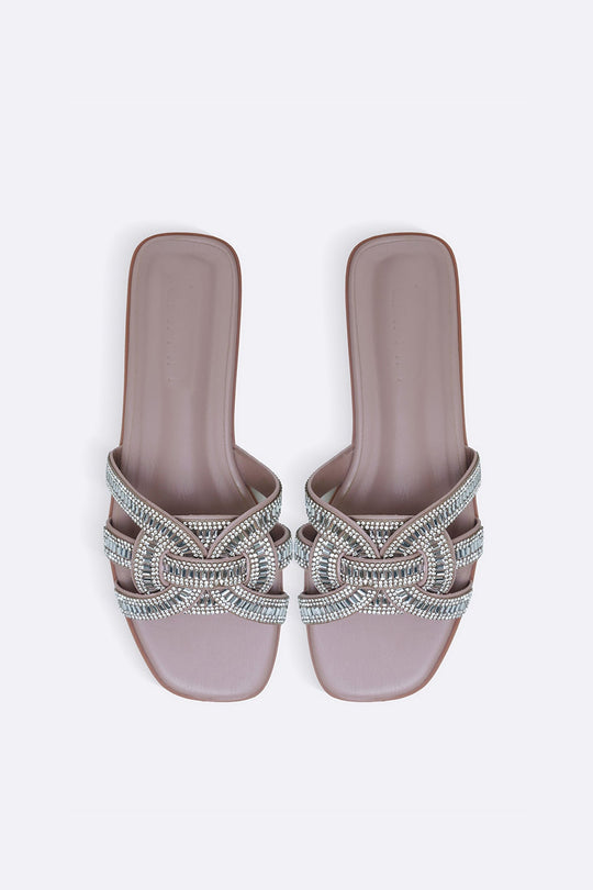CRYSTAL STUDDED SLIDES
