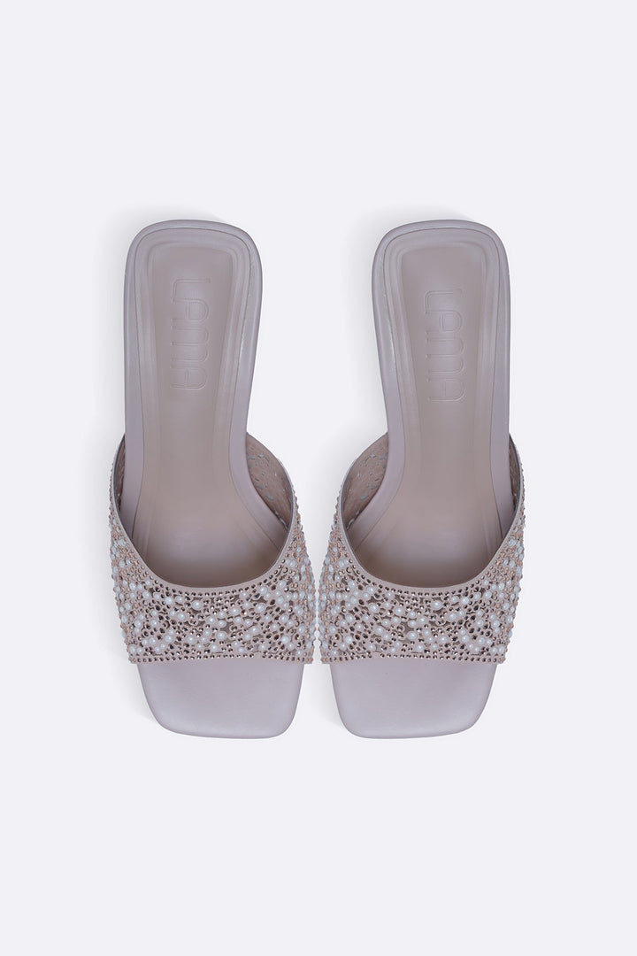 NUDE GLITTER BEAD STILETTOS