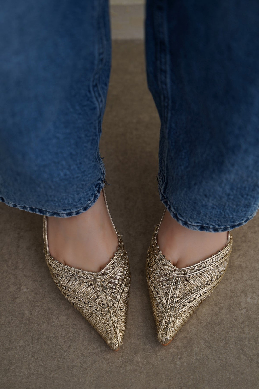 GOLD LINETTI PARTY HEELS