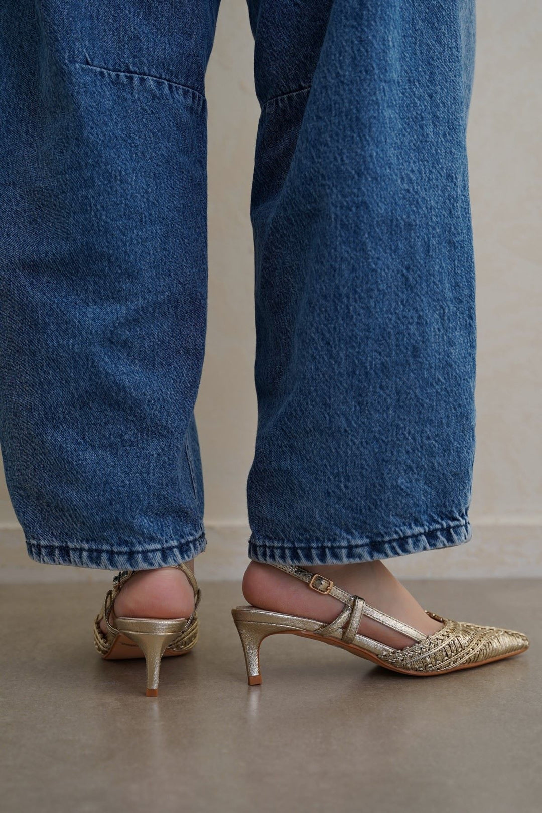 GOLD LINETTI PARTY HEELS