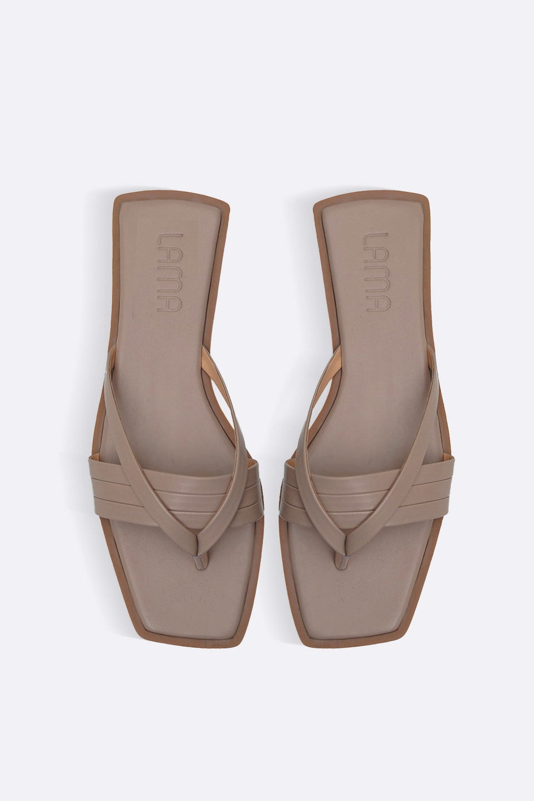TAUPE LUCCA STRAPPY SLIDES