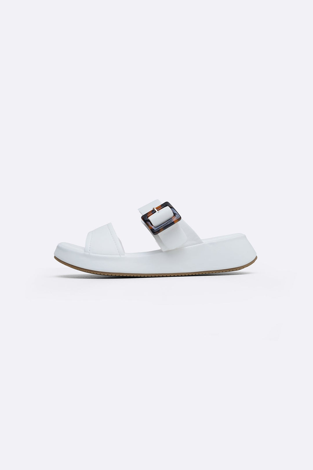 OFF WHITE BUCKLE MAMA SLIDES