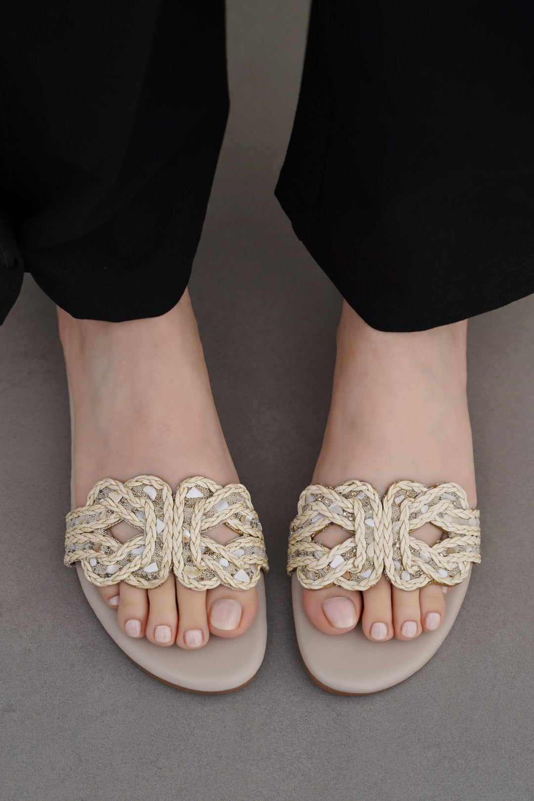 WHITE MINI CRYSTAL SLIDES
