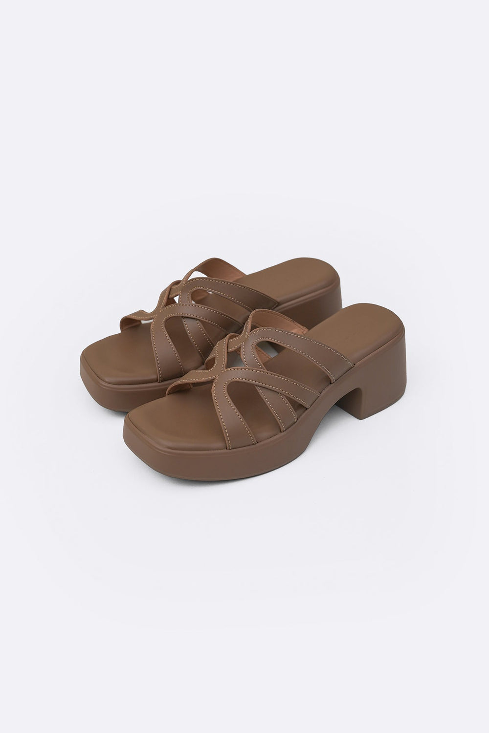 TAUPE SOFT BLOCK HEELS