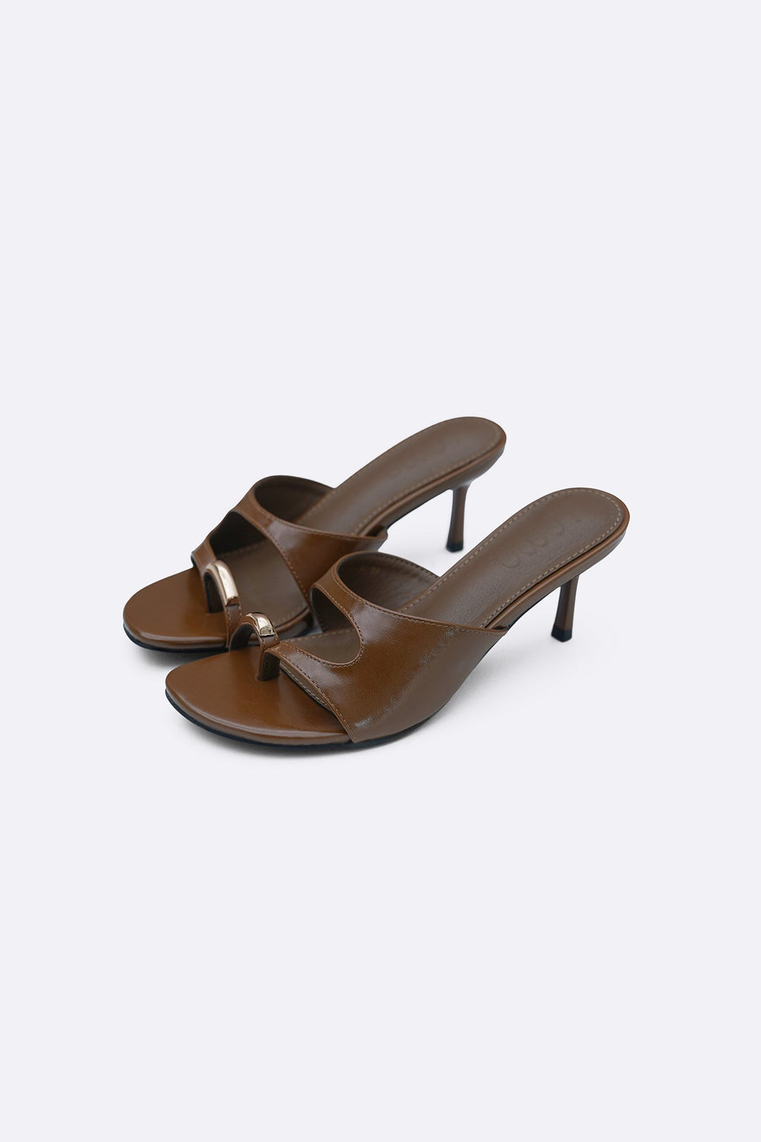 BROWN PERISSA TOE RING HEELS