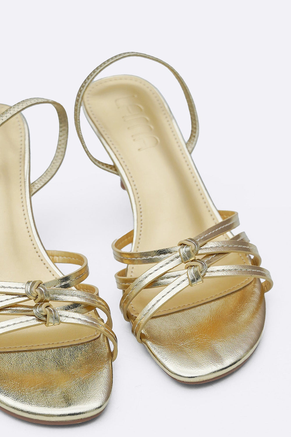 GOLD LOU SLINGBACK HEELS