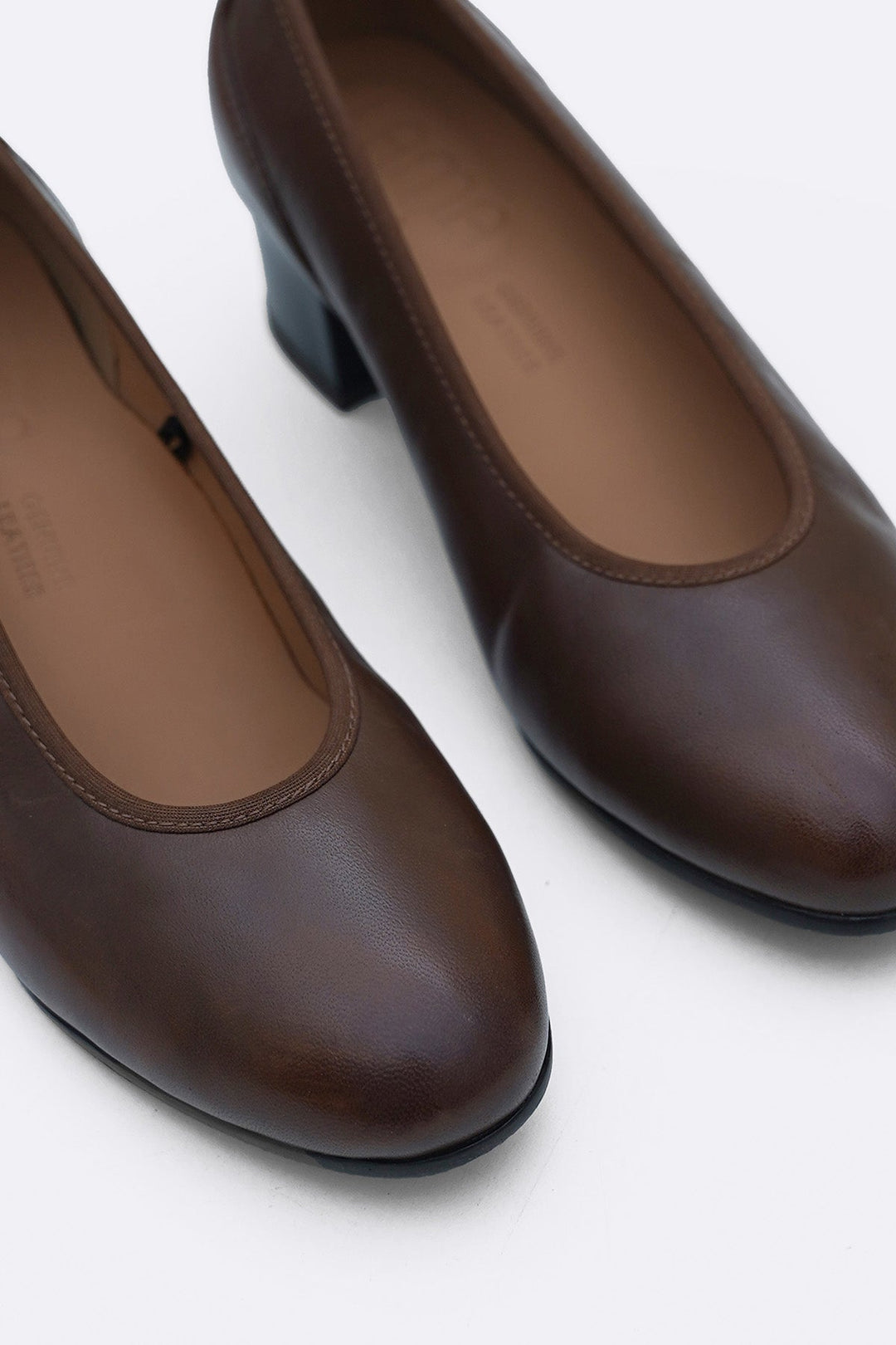 DARK BROWN MAMA LEATHER HEELS