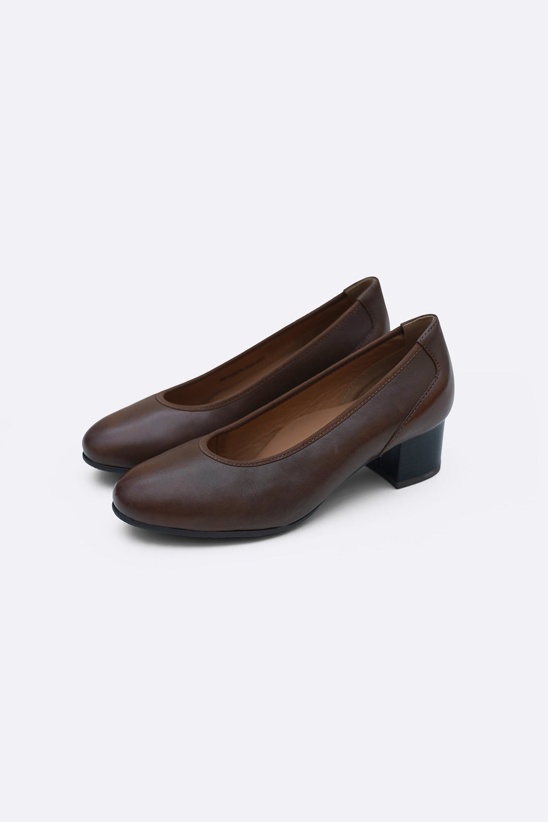 DARK BROWN MAMA LEATHER HEELS
