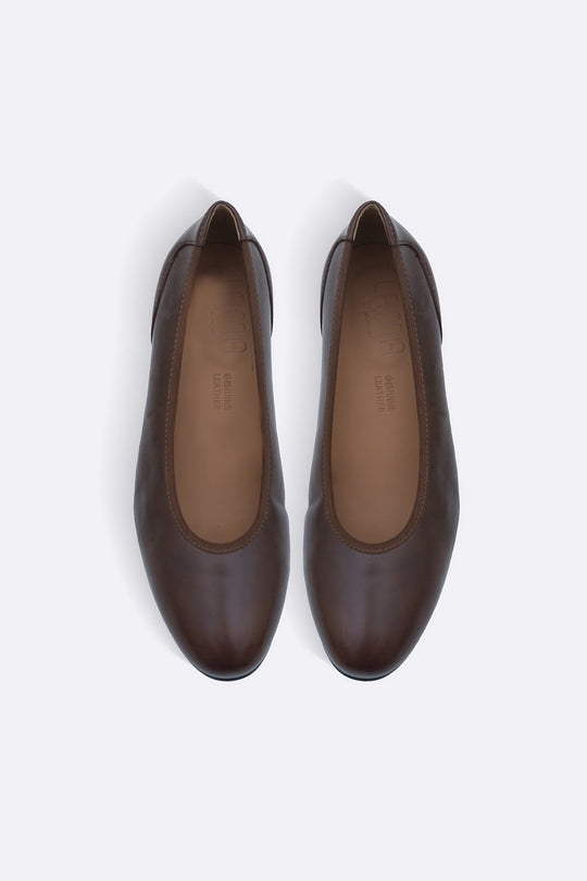 DARK BROWN MAMA LEATHER HEELS