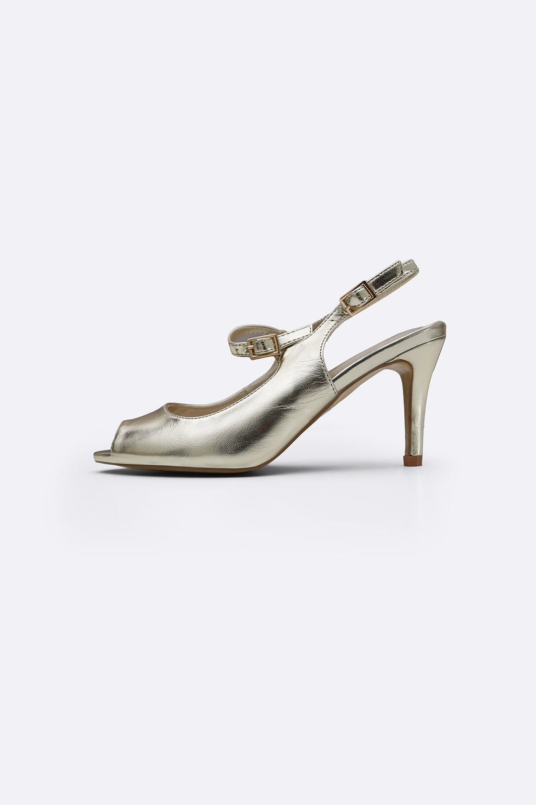 GOLD MAEVE PEEP HEELS