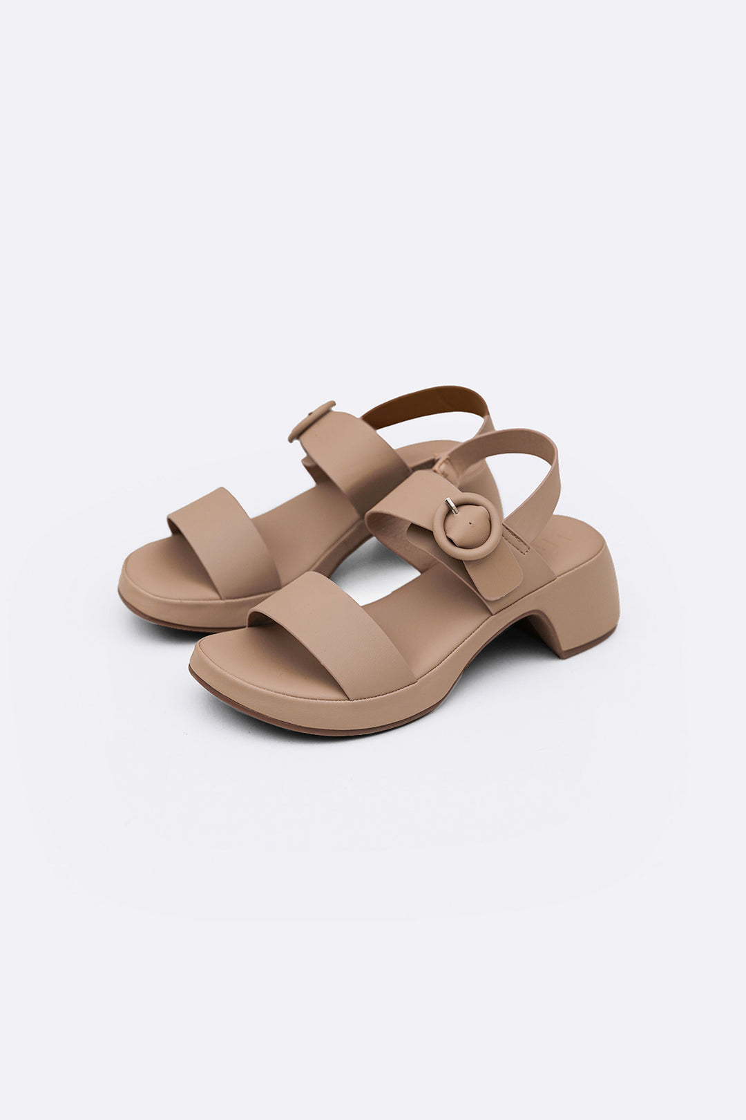 TAUPE MAMA SANDAL HEELS