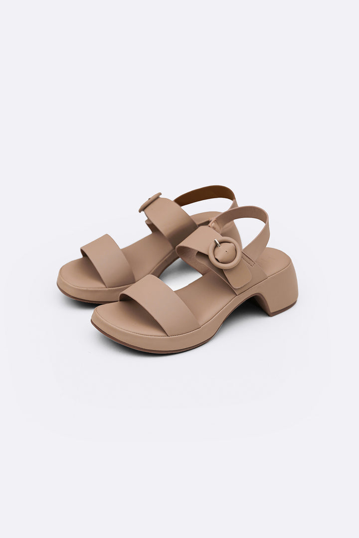 TAUPE MAMA SANDAL HEELS