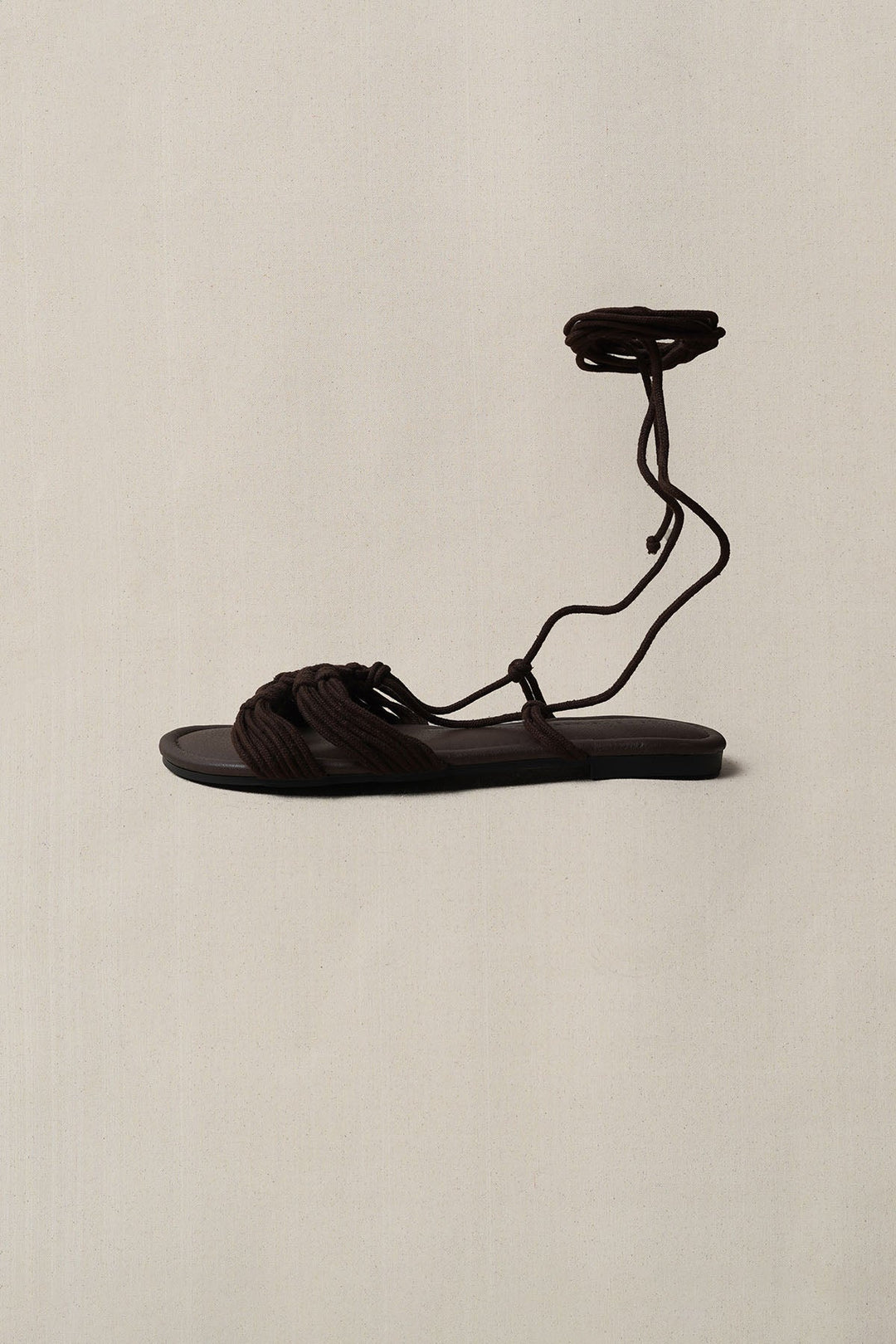 CHOCOLATE CAPRI WOVEN SLIDES