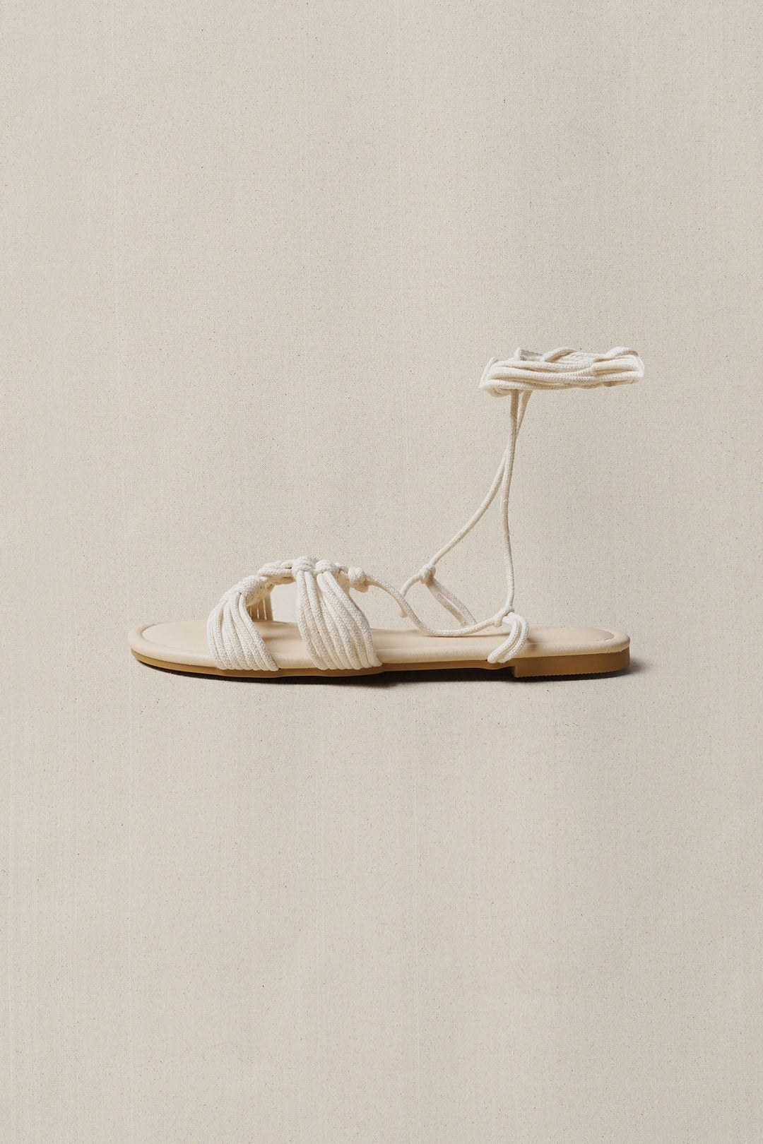 OFF WHITE CAPRI WOVEN SLIDES