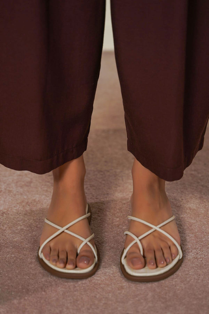 OFF WHITE STRAP TRACK SLIDES