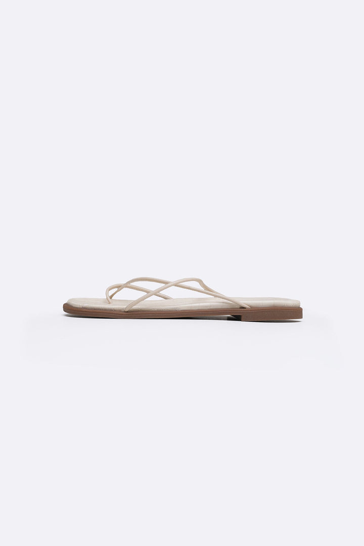 OFF WHITE STRAP TRACK SLIDES