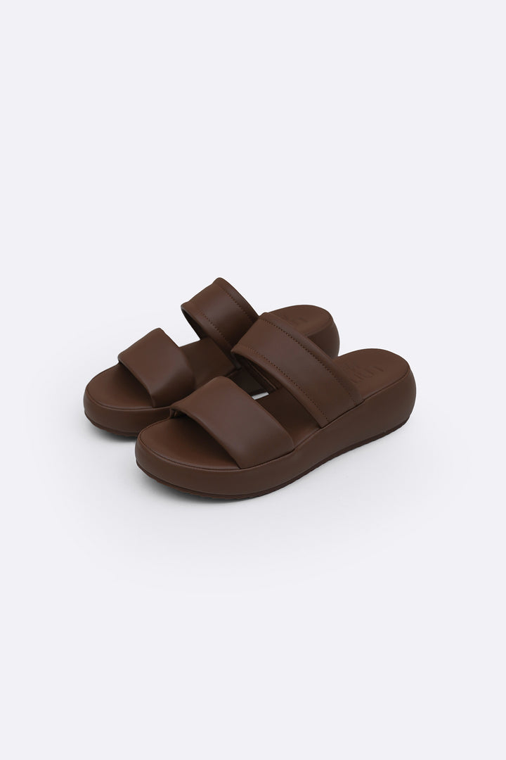 BROWN MARSHMALLOW MAMA SLIDES