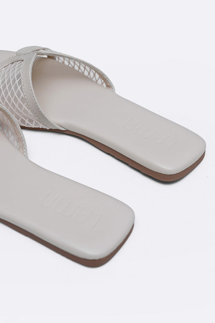 OFF WHITE SOFT MESH SLIDES