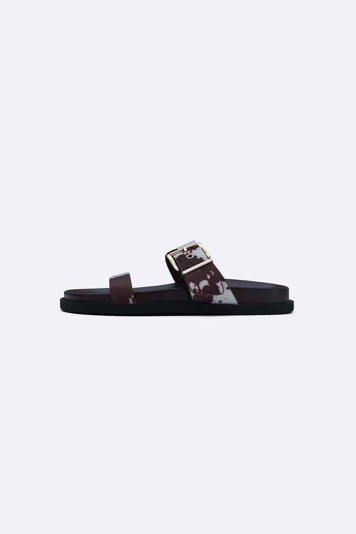 COFFEE WIDE FIT SUMMER SLIDES