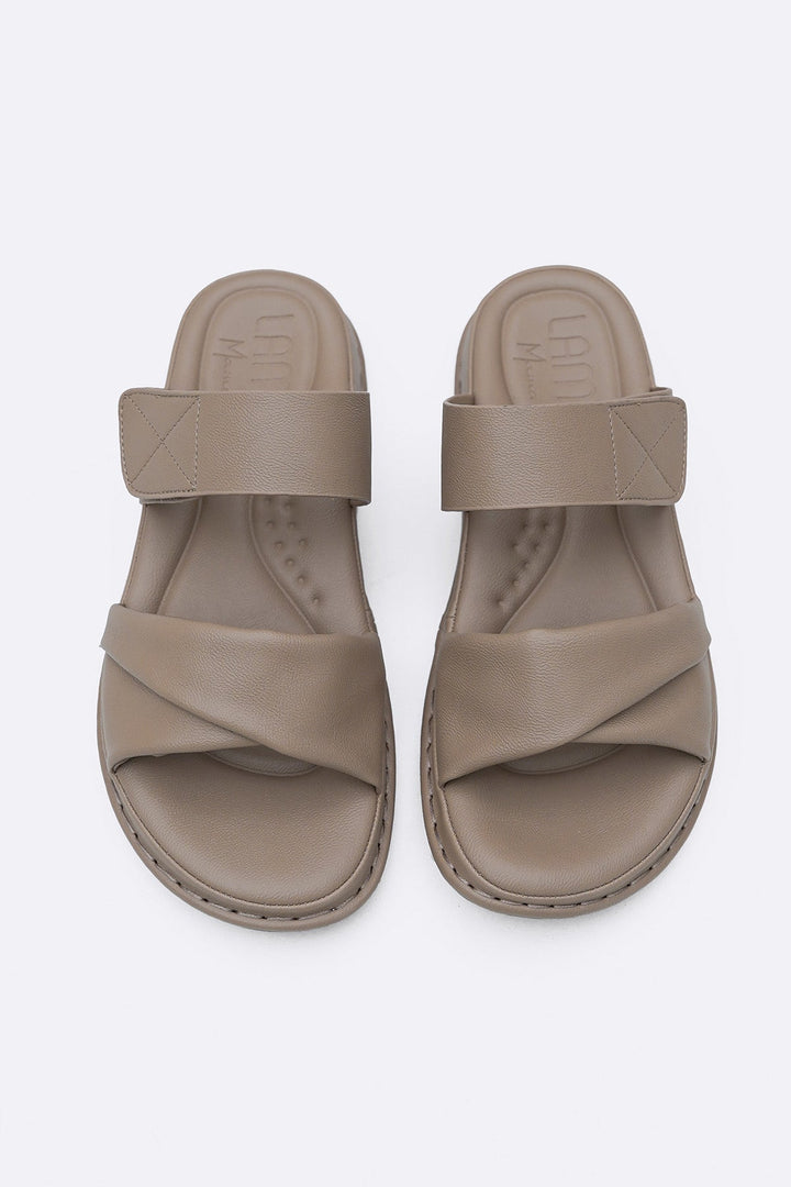 BEIGE SILK SOFT MAMA SLIDES