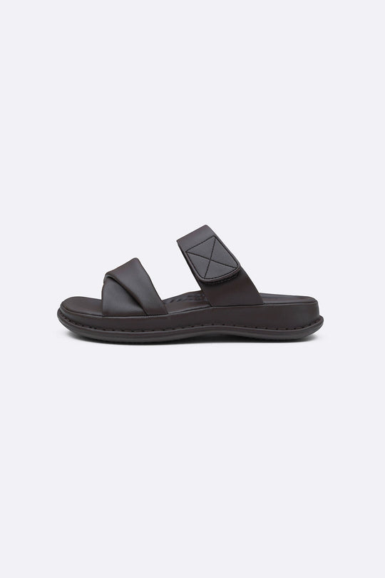 COFFEE SILK SOFT MAMA SLIDES