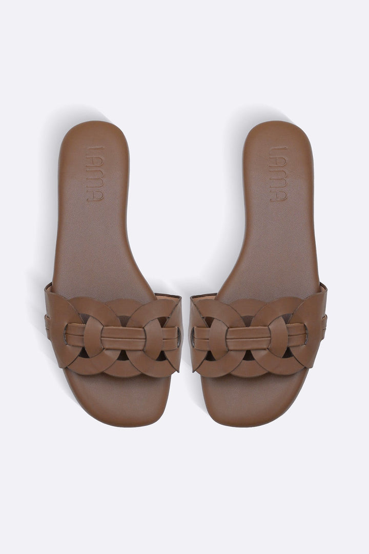 DARK BROWN SOFT CORSO SLIDES
