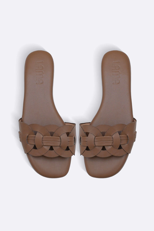 DARK BROWN SOFT CORSO SLIDES