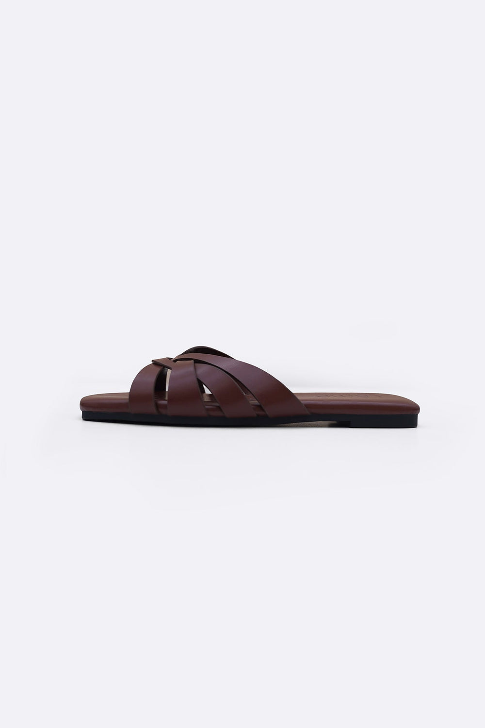 BROWN MOLDOVA STRAPPY SLIDES