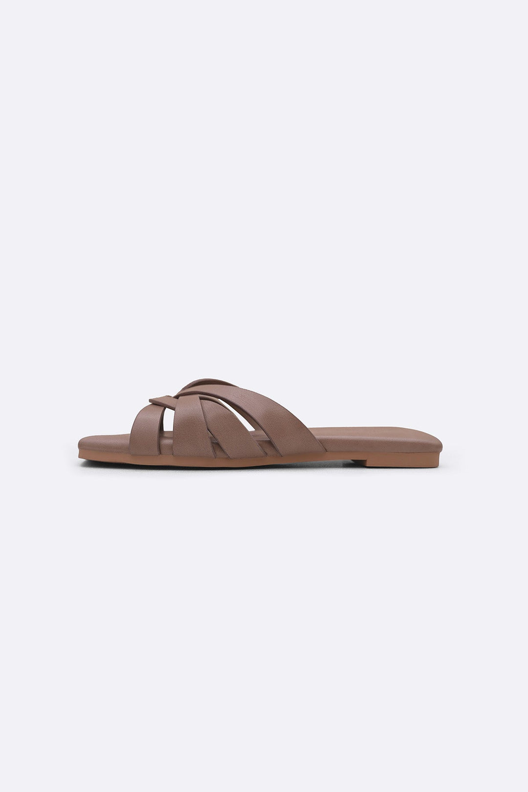 TAUPE MOLDOVA STRAPPY SLIDES