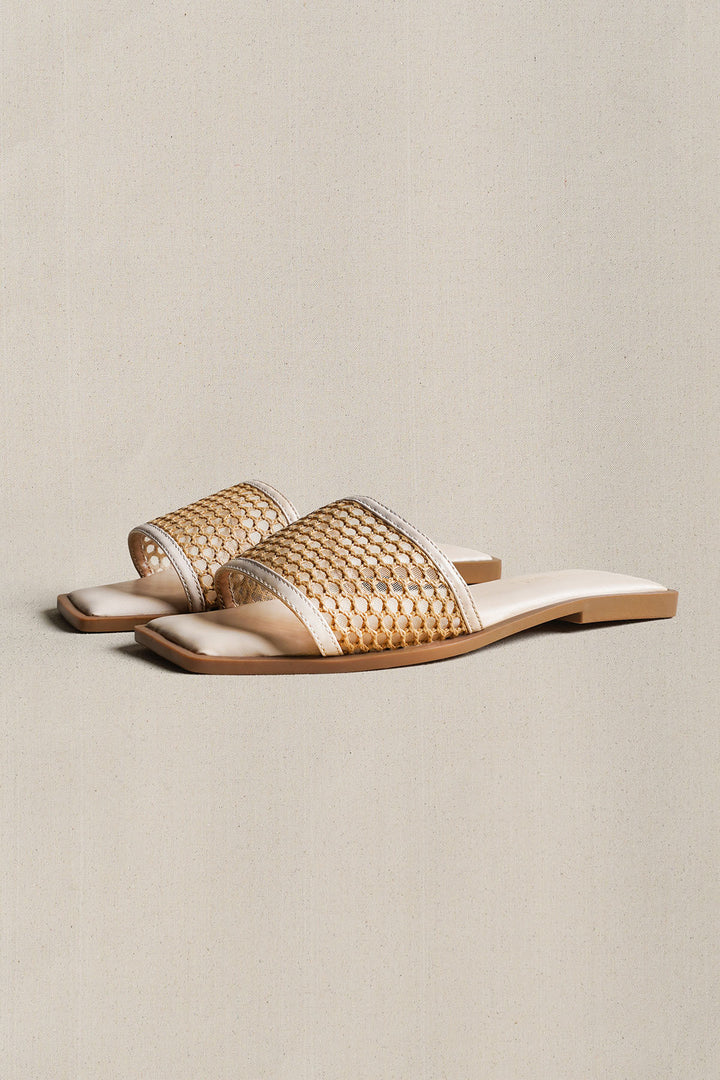 MESH SQUARE TOE SLIDE