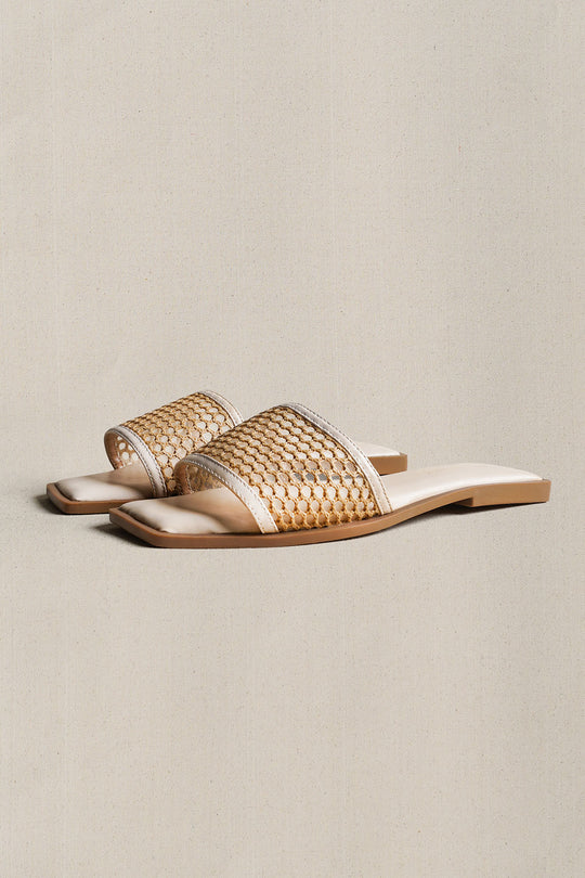 MESH SQUARE TOE SLIDE