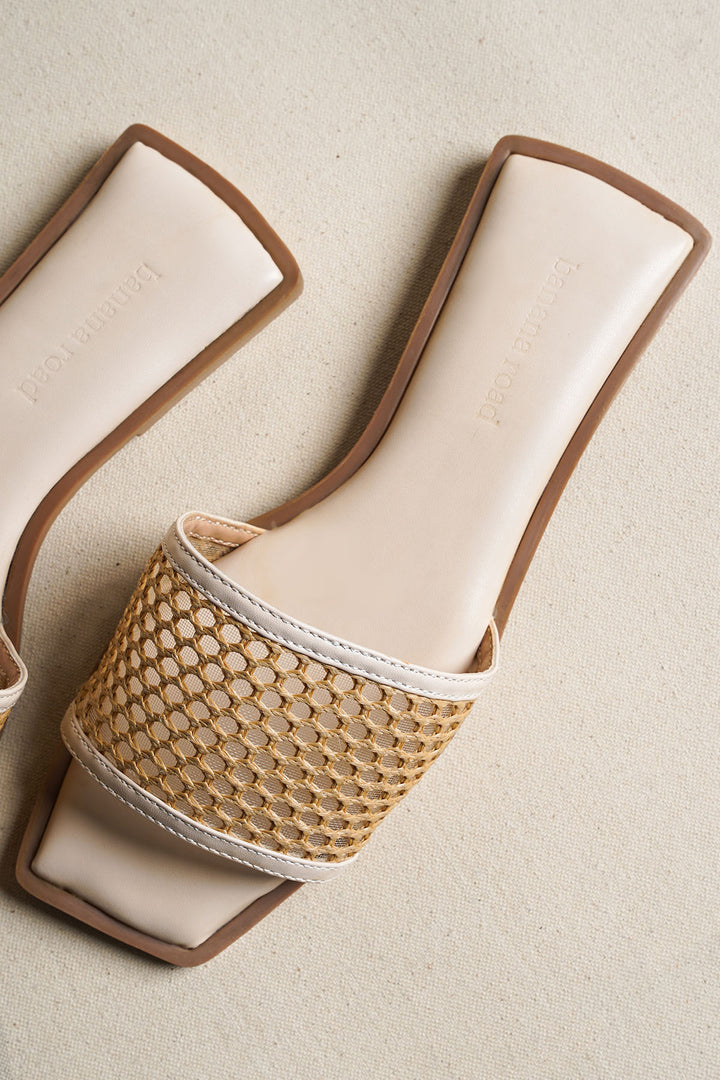 MESH SQUARE TOE SLIDE