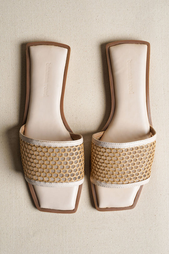 MESH SQUARE TOE SLIDE