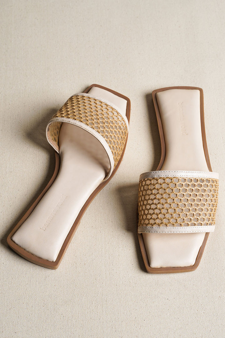 MESH SQUARE TOE SLIDE