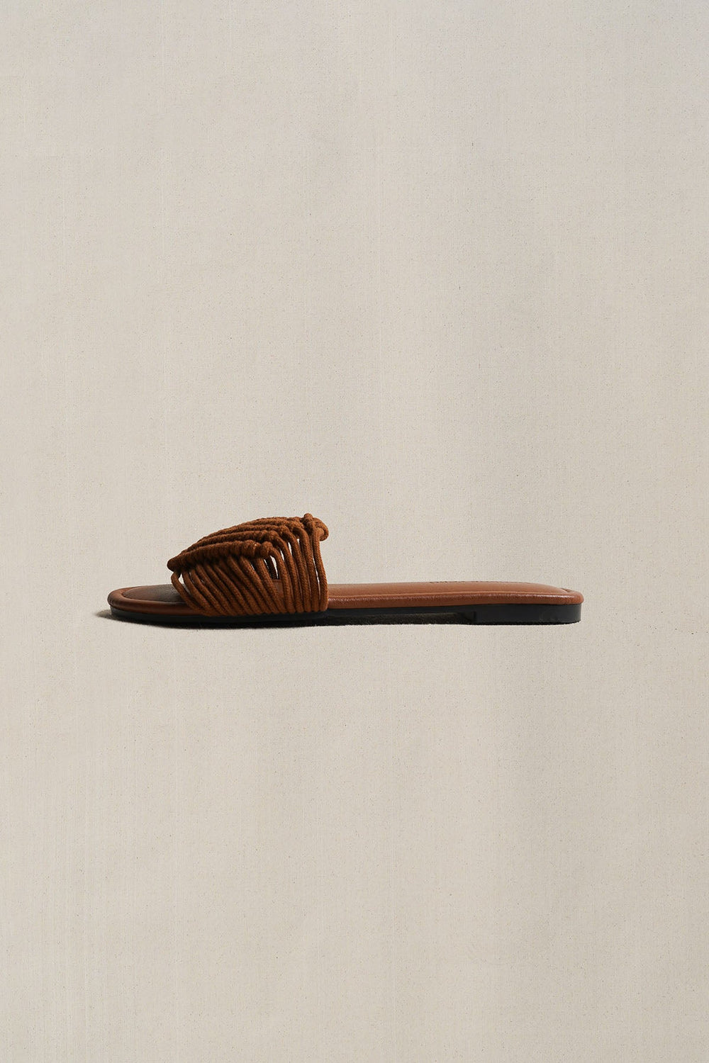 TAN SANTORINI WOVEN SLIDES