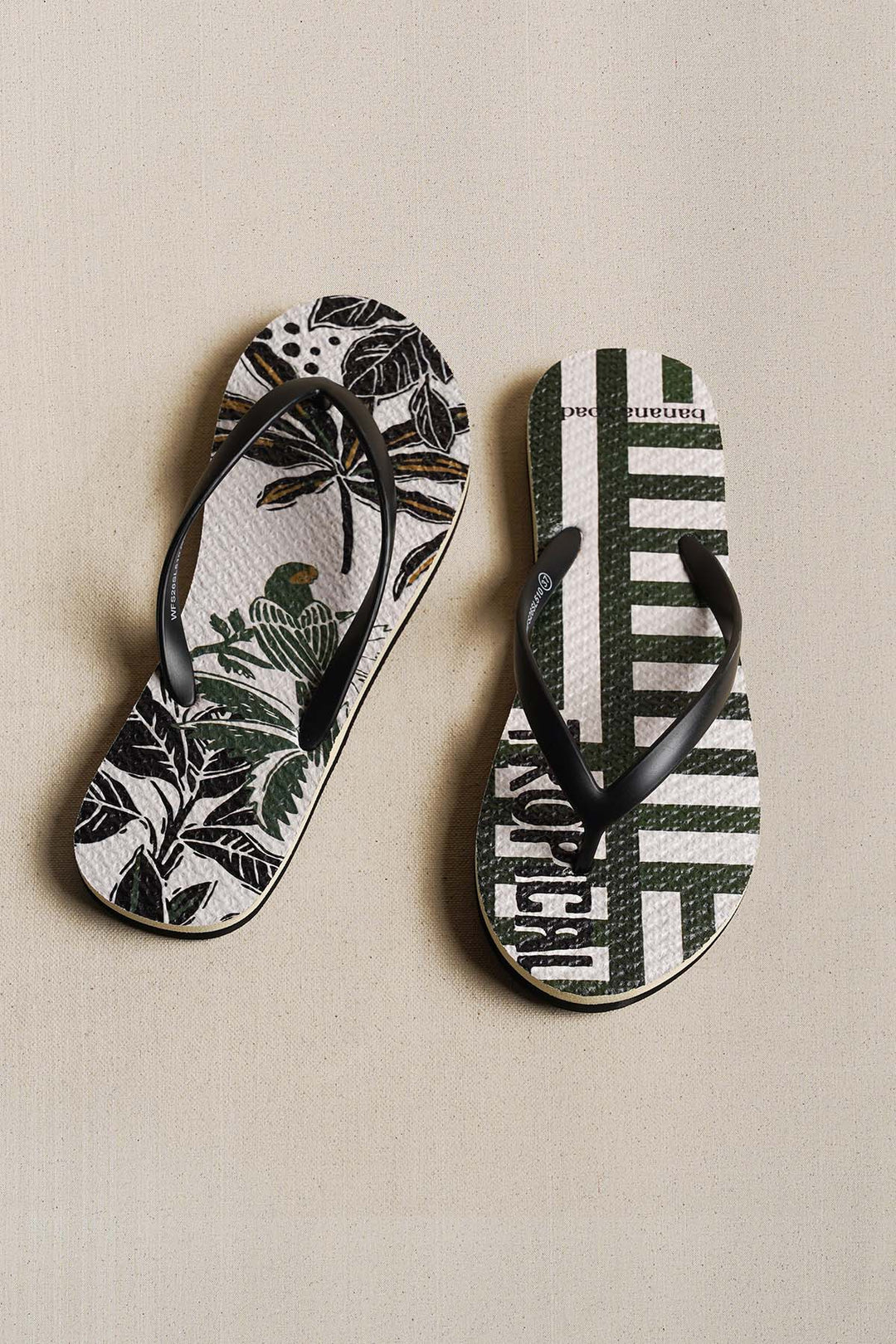 GREEN FOREST FLIP FLOPS