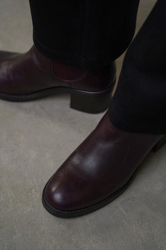 BLOCK LEATHER BOOTS