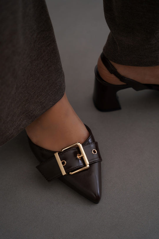 CHOCOLATE GOLD BUCKLE BLOCKS