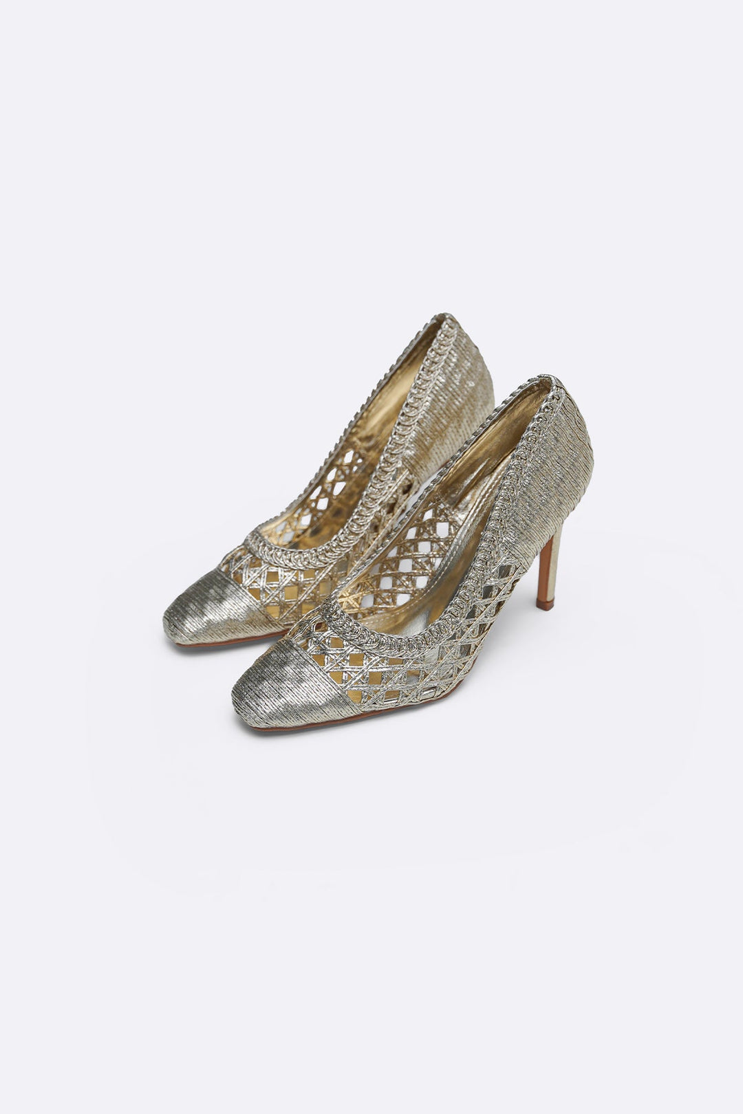 GOLD WOVEN STILETTO