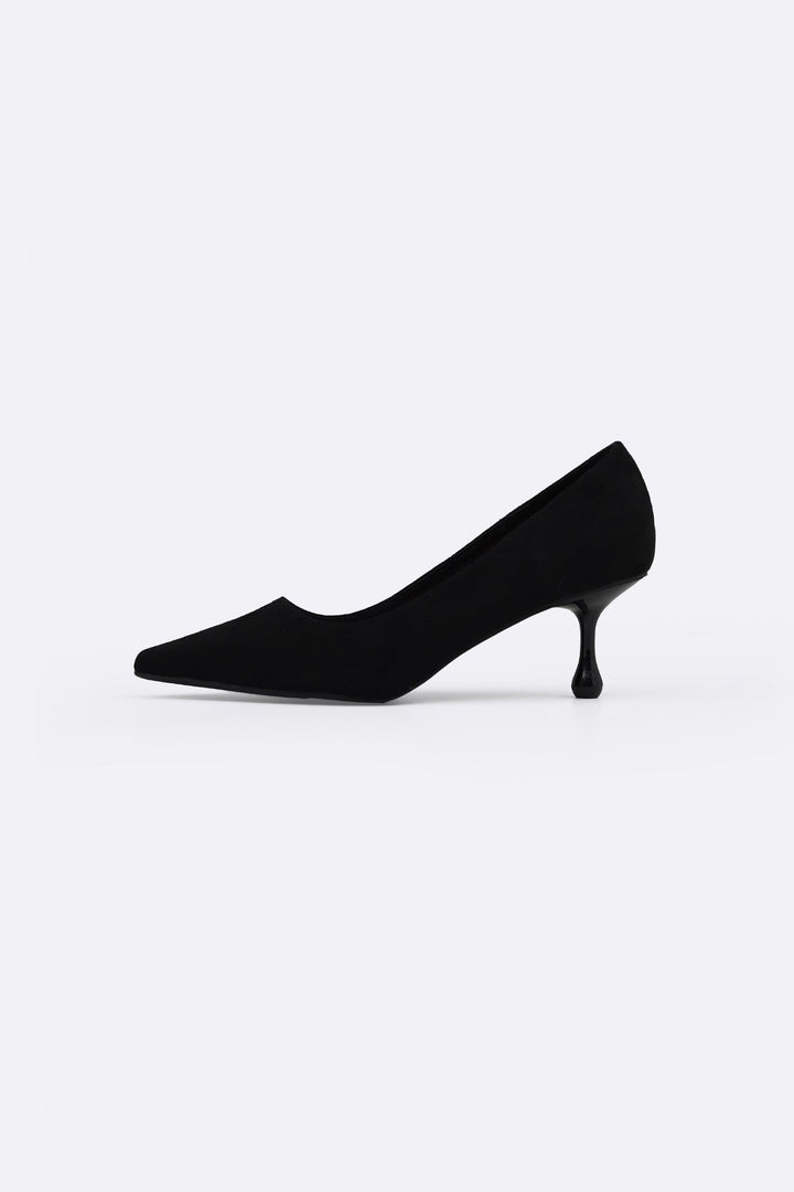 BLACK CONGO TEAR-DROP HEELS