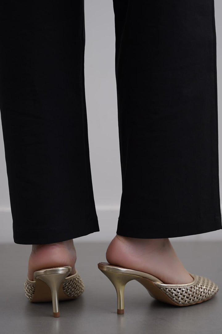 DULL GOLD BALLET HEELS