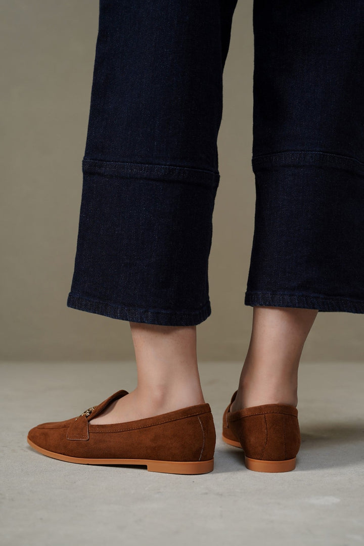CAMEL BERKELEY BUCKLE LOAFERS